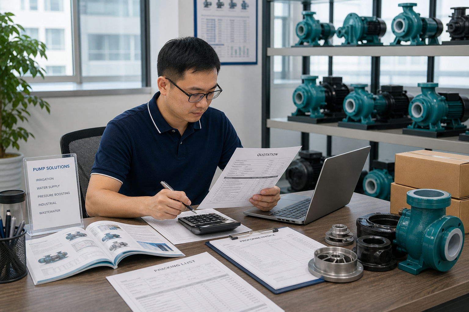 Quotation preparation and pump pricing discussion